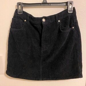 Black corduroy Zara mini skirt